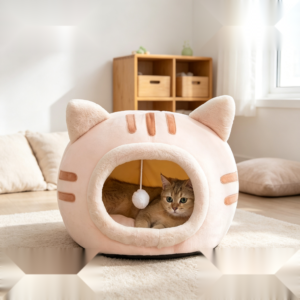萌趣猫咪脸・半封闭保暖猫窝